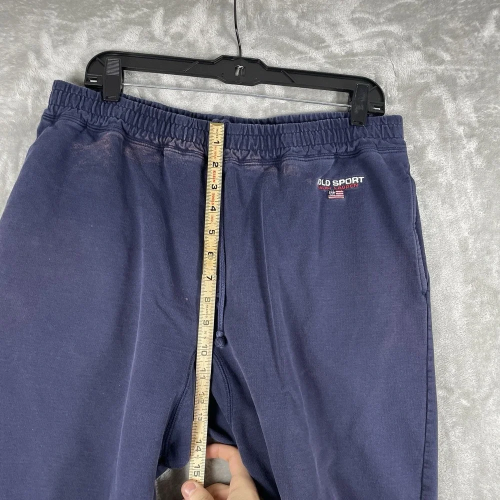 Vtg Polo Ralph Lauren Sport Sweatpants Mens Medium HEAVYWEIGHT Cotton Drawstring